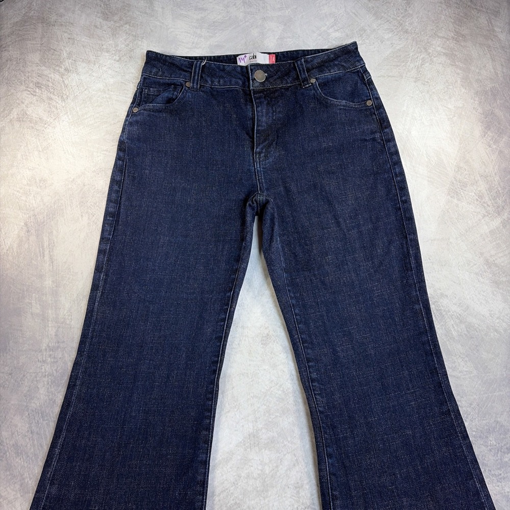 Cabi Trouser Jeans Womens 4 Dark Wash Indigo Blue Stretch Flare Leg Denim